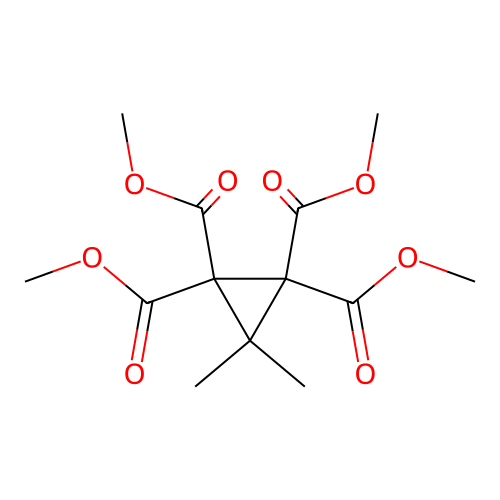 Tetramethyl 3,3-dimethylcyclopropane-1,1,2,2-tetracarboxylate structure