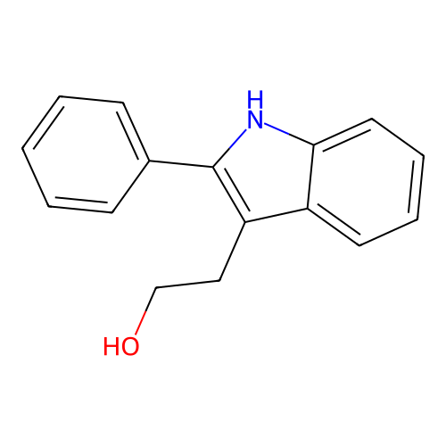 1H-Indole, 3-(2-hydroxyethyl)-2-phenyl- structure
