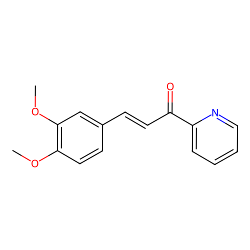 3-(3,4-Dimethoxyphenyl)-1-pyridin-2-ylprop-2-en-1-one structure