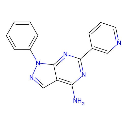1-Phenyl-6-(pyridin-3-yl)-1h-pyrazolo[3,4-d]pyrimidin-4-amine structure