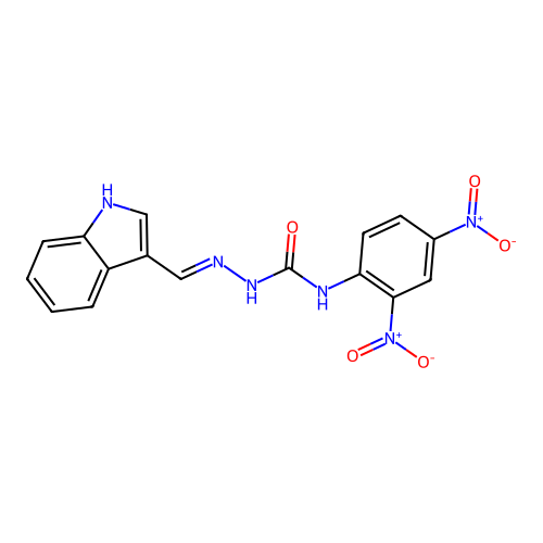 3-(2,4-Dinitrophenyl)-1-(indol-3-ylidenemethylamino)urea structure