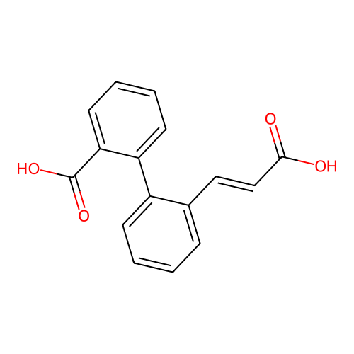 2-[2-[(E)-2-羧基乙烯基]苯基]苯甲酸 structure