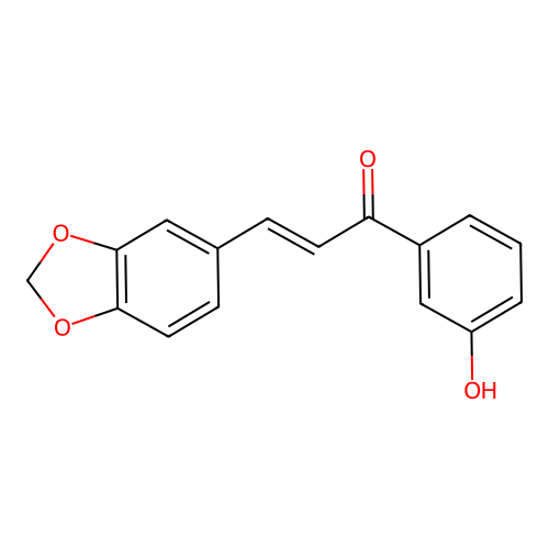 3'-Hydroxy-3,4-methylenedioxy chalcone structure