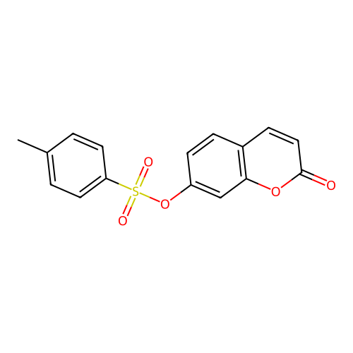 2-oxo-2H-chromen-7-yl 4-methylbenzene-1-sulfonate structure