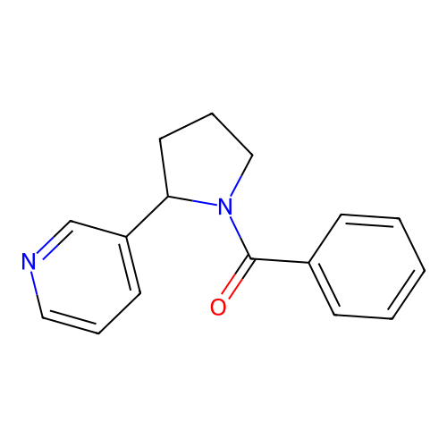 Pyrrolidine, 1-benzoyl-2-(3-pyridyl)- structure