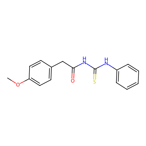 N-[(4-methoxyphenyl)acetyl]-N'-phenylthiourea structure