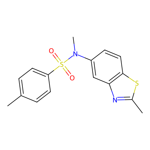 N,4-Dimethyl-N-(2-methylbenzo[d]thiazol-5-yl)benzenesulfonamide structure