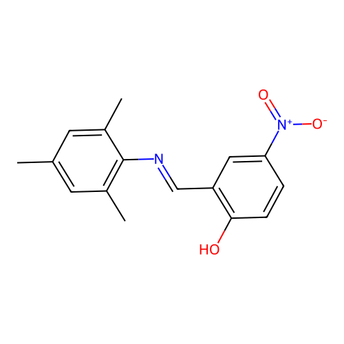 Phenol, 4-nitro-2-[[(2,4,6-trimethylphenyl)imino]methyl]- structure