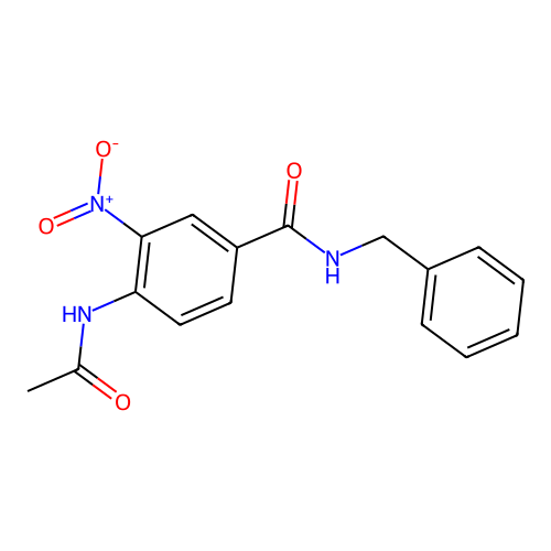 4-Acetamido-N-benzyl-3-nitrobenzamide structure