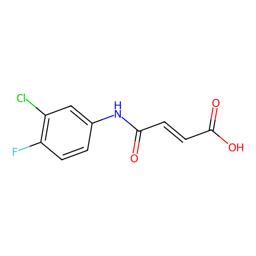 3-[(3-Chloro-4-fluorophenyl)carbamoyl]prop-2-enoic acid structure