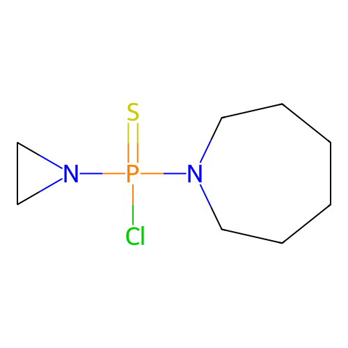 Azepan-1-yl(aziridin-1-yl)phosphinothioic chloride structure