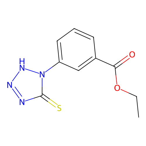 ethyl 3-(5-thioxo-4,5-dihydro-1H-tetrazol-1-yl)benzoate structure