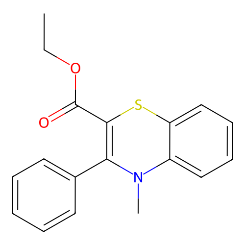 4H-1,4-Benzothiazine-2-carboxylic acid, 4-methyl-3-phenyl-, ethyl ester structure