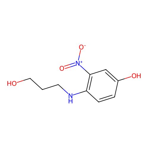 4-Hydroxypropylamino-3-Nitrophenol structure