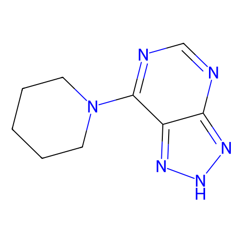 7-piperidin-1-yl-2H-triazolo[4,5-d]pyrimidine structure