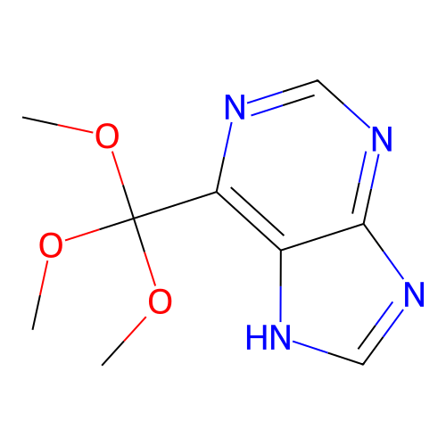 6-(trimethoxymethyl)-7H-purine structure