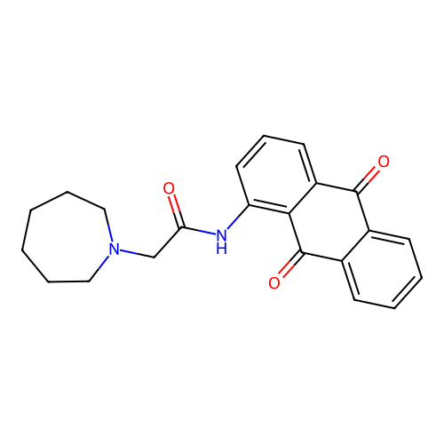 2-(azepan-1-yl)-N-(9,10-dioxo-9,10-dihydroanthracen-1-yl)acetamide structure