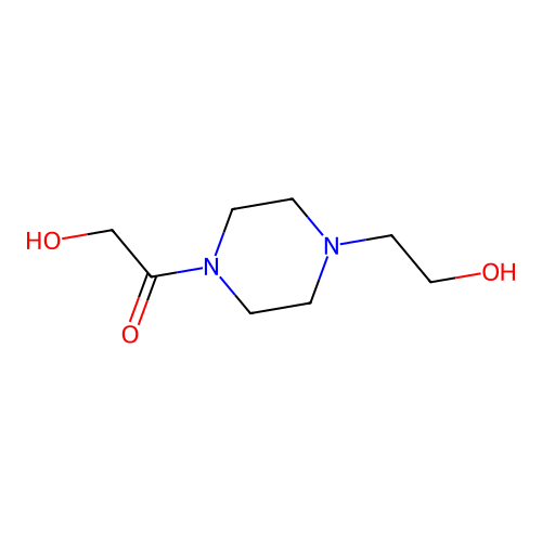 2-Hydroxy-1-[4-(2-hydroxyethyl)piperazin-1-yl]ethanone structure