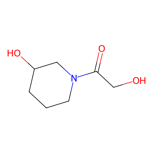 2-Hydroxy-1-(3-hydroxy-1-piperidyl)ethanone structure