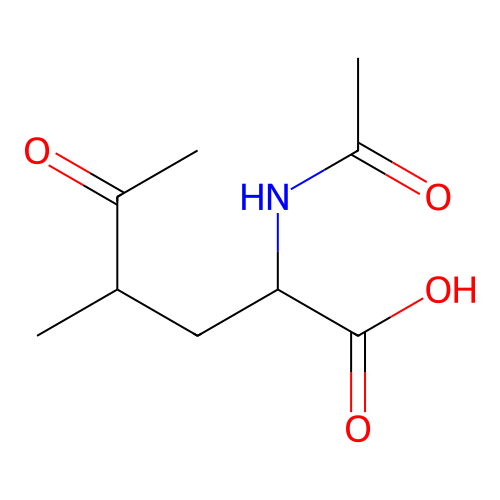 N-Acetyl-4-methyl-5-oxonorleucine structure
