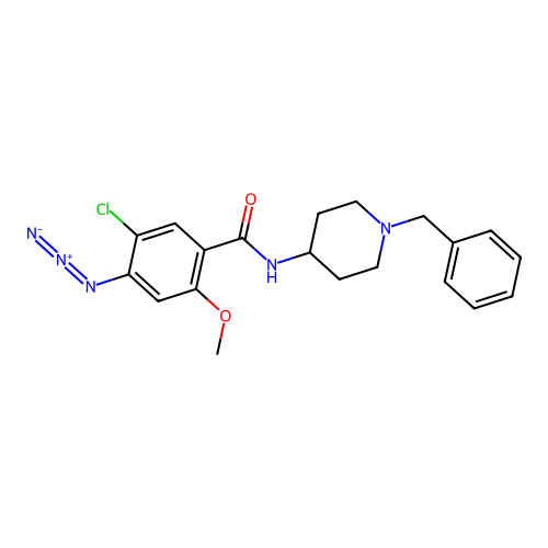 4-Azido-5-chloro-2-methoxy-N-(1-(phenylmethyl)-4-piperidinyl)benzamide structure