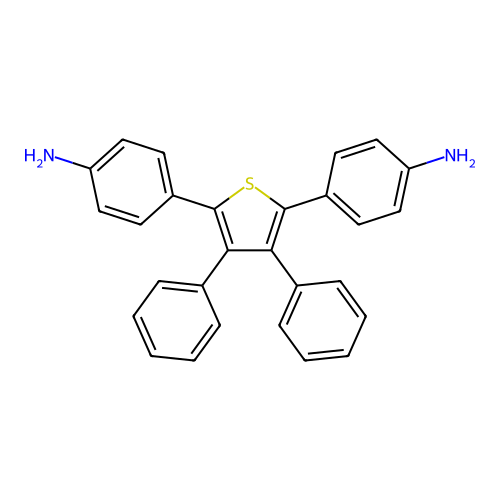 2,5-Bis(4-aminophenyl)-3,4-diphenylthiophene structure