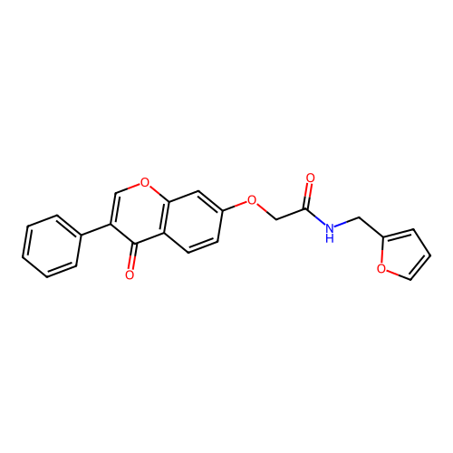 N-(furan-2-ylmethyl)-2-((4-oxo-3-phenyl-4H-chromen-7-yl)oxy)acetamide structure