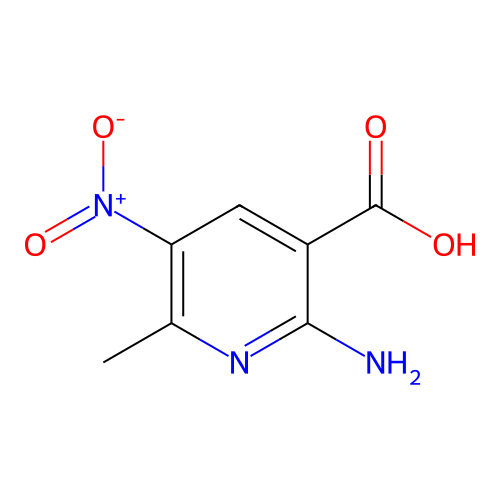 2-Amino-6-methyl-5-nitropyridine-3-carboxylic acid structure