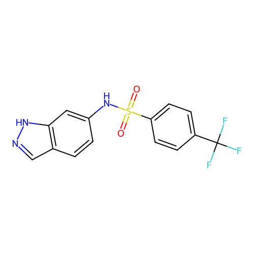N-(1H-indazol-6-yl)-4-(trifluoromethyl)benzenesulfonamide structure