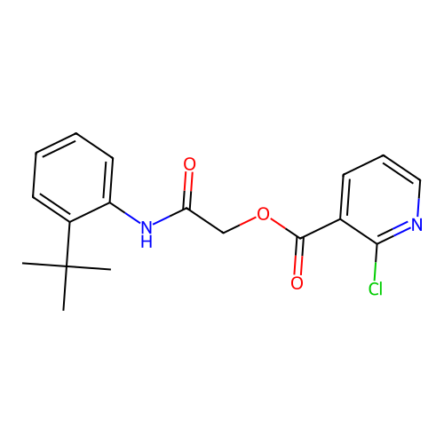[(2-Tert-butylphenyl)carbamoyl]methyl 2-chloropyridine-3-carboxylate structure
