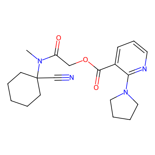 [(1-CYANOCYCLOHEXYL)(METHYL)CARBAMOYL]METHYL 2-(PYRROLIDIN-1-YL)PYRIDINE-3-CARBOXYLATE structure
