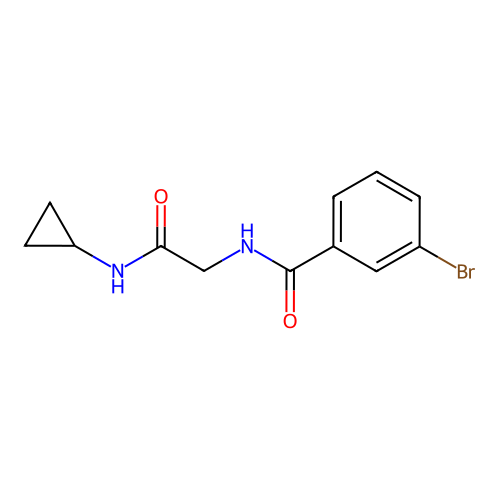 3-Bromo-N-(2-(cyclopropylamino)-2-oxoethyl)benzamide structure