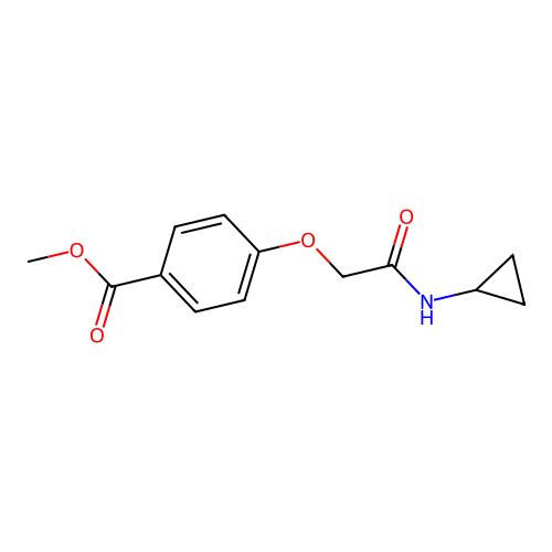 Methyl 4-(2-(cyclopropylamino)-2-oxoethoxy)benzoate structure