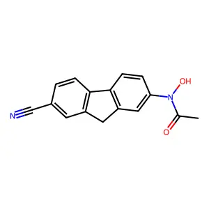 Acetamide, N-(7-cyano-9H-fluoren-2-yl)-N-hydroxy- structure