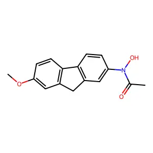 N-hydroxy-N-(7-methoxy-9H-fluoren-2-yl)acetamide structure