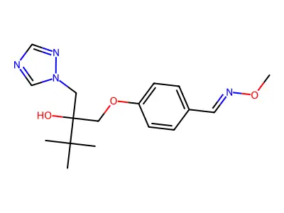 1-[4-(methoxyiminomethyl)phenoxy]-3,3-dimethyl-2-(1,2,4-triazol-1-ylmethyl)butan-2-ol structure