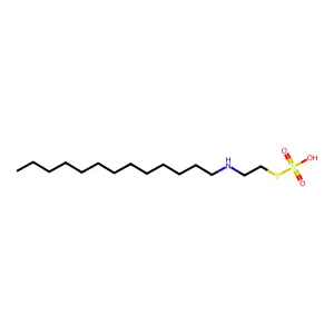 Ethanethiol, 2-tridecylamino-, hydrogen sulfate (ester) structure