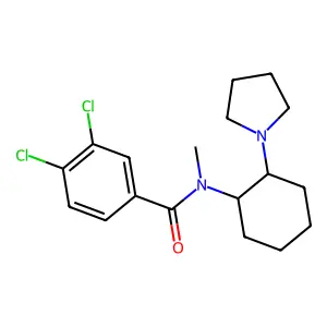 Benzamide, 3,4-dichloro-N-methyl-N-(2-(1-pyrrolidinyl)cyclohexyl)-, cis- structure