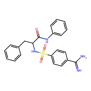 Hydrocinnamanilide, alpha-((p-amidinophenyl)sulfonamido)- structure