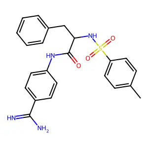 N-(4-Carbamimidoylphenyl)-Nalpha-(4-methylbenzene-1-sulfonyl)phenylalaninamide structure