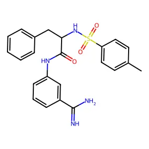 Hydrocinnamanilide, 3'-amidino-alpha-(p-toluenesulfonamido)- structure