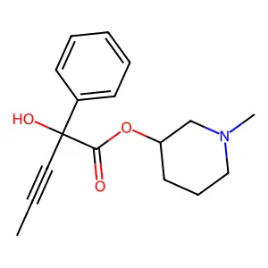 1-Methylpiperidin-3-yl 2-hydroxy-2-phenylpent-3-ynoate structure