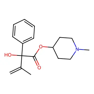 1-Methylpiperidin-4-yl 2-hydroxy-3-methyl-2-phenylbut-3-enoate structure