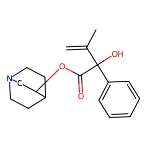 Mandelic acid, alpha-isopropenyl-, 3-quinuclidinyl ester structure