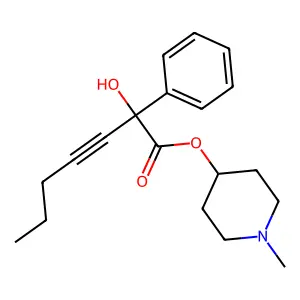 1-Methylpiperidin-4-yl 2-hydroxy-2-phenylhept-3-ynoate structure