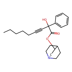 3-Nonynoic acid, 2-hydroxy-2-phenyl-, 3-quinuclidinyl ester structure