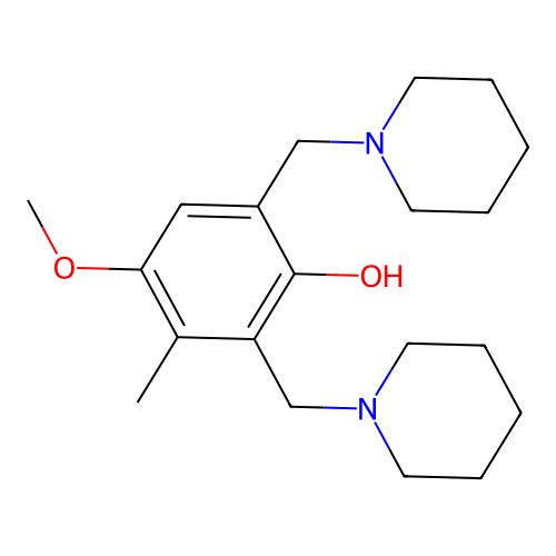 4-Methoxy-3-methyl-2,6-bis(piperidin-1-ylmethyl)phenol structure