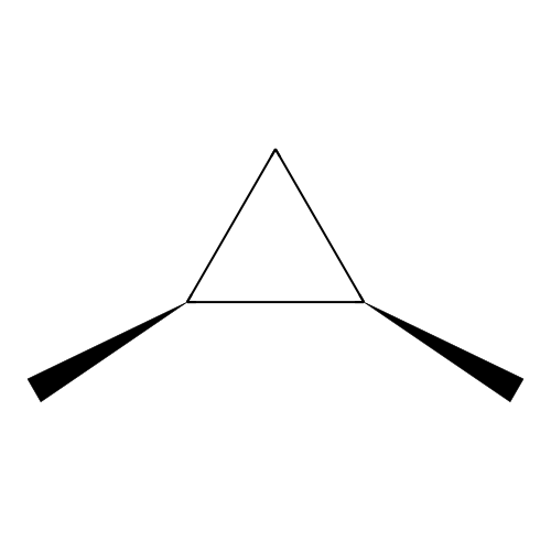 Cis-1,2-dimethylcyclopropane structure