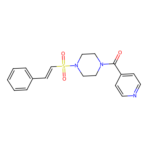 1-(2-Phenylethenesulfonyl)-4-(pyridine-4-carbonyl)piperazine structure