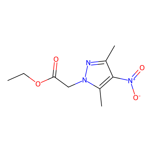 Ethyl (3,5-dimethyl-4-nitro-1H-pyrazol-1-yl)acetate structure